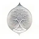 bodhi tree with buddha face tattoo design idea