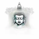 bodhi tree with buddha face tattoo design idea