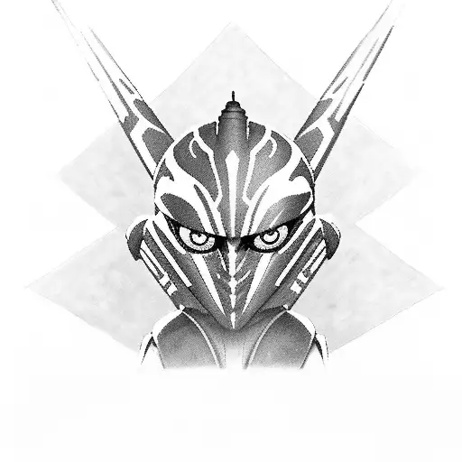 ahsoka standing infront of clone helmets on sticks tattoo design idea