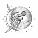 Celestial, sun and moon, elegant, heart, jewelry, libra, love, aphrodite tattoo design idea