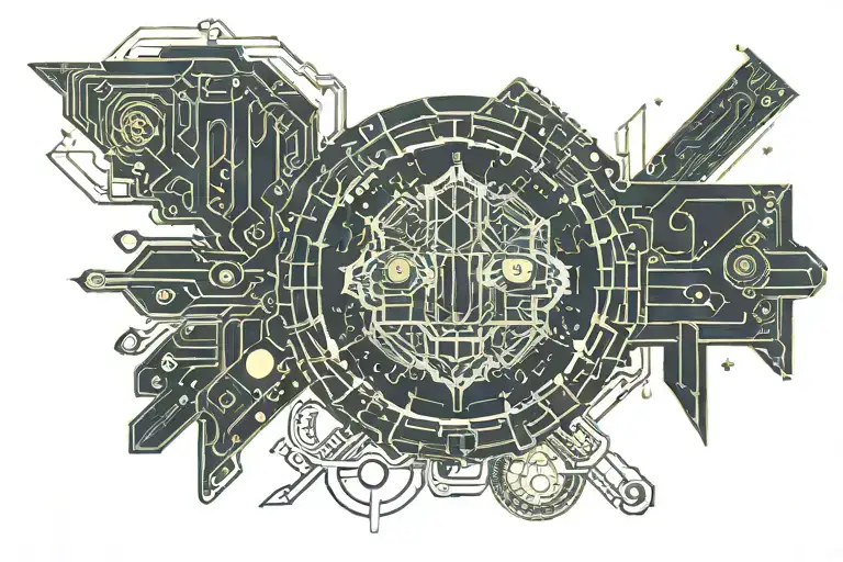 band aid smiling face tattoo design idea