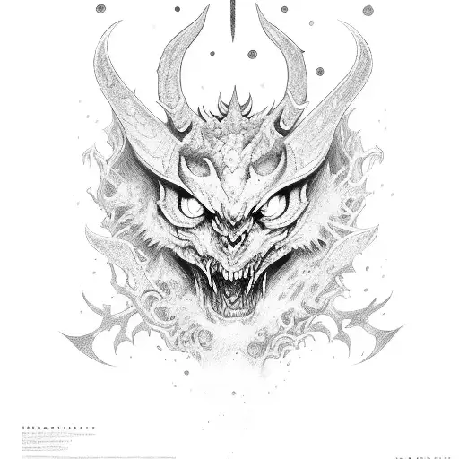 black clover asta and his demon tattoo design idea