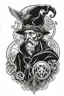 hermes trismegistus esoteric gnostic alchemy occult tattoo design idea