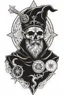 hermes trismegistus esoteric gnostic alchemy occult tattoo design idea