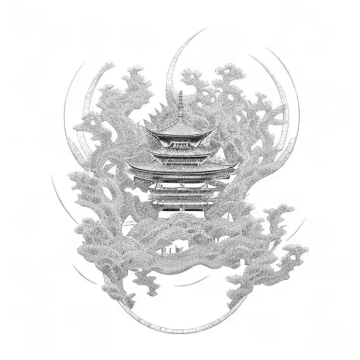 Combining elements of traditional Japanese art with a futuristic twist tattoo design idea
