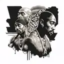 2pac and ghetto tattoo design idea