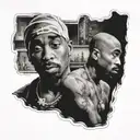2pac and ghetto tattoo design idea