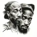 2pac and ghetto tattoo design idea