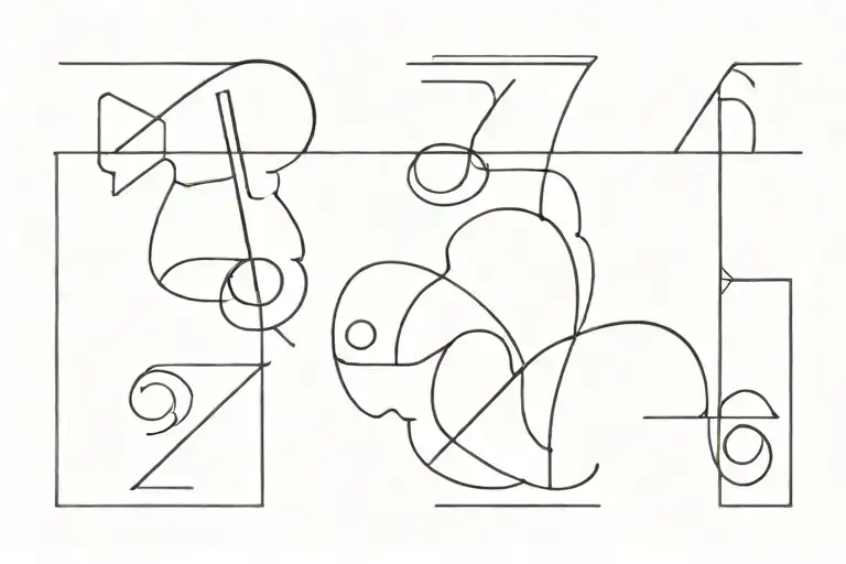 777 and 666 number tattoo design idea