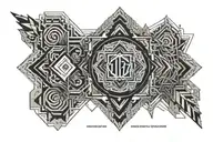 777 and 666 number tattoo design idea