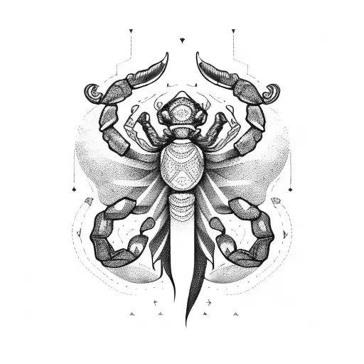 scorpio and virgo zodiac tattoo design idea