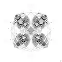 scorpio and virgo combination circle tattoo design idea