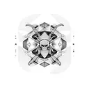 scorpio and virgo combination circle tattoo design idea