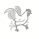 chicken and rice tattoo design idea