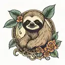 sloth tattoo design idea