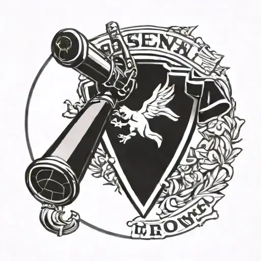 Arsenal North london forever with cannon emblem tattoo design idea