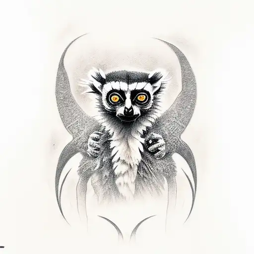 Blue and Tan Lemur Tribal Tattoo Journal | CafePress