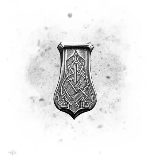 Norse mjölnir hammer tattoo design idea