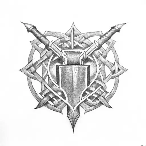 Norse thors hammer tattoo design idea