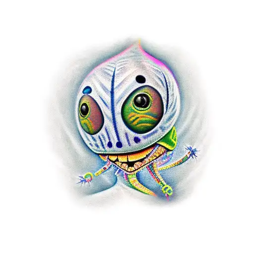 Trippy sackboy sleave tattoo  tattoo design idea