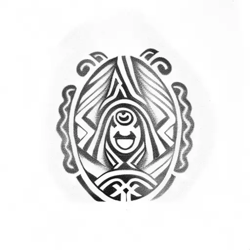 maori wit trident tattoo design idea