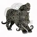 in lak ech ala kin ayahuasca chacrona jaguar tattoo design idea