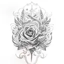 cozy overgrown library reading tattoo design idea