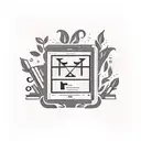 cozy overgrown library reading tattoo design idea