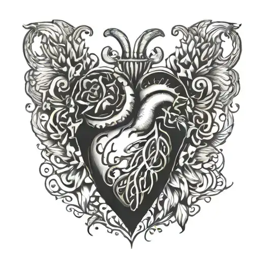 HEART - HEARTBEAT - MAGGIE CON SIGNOS tattoo design idea