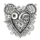 HEART - HEARTBEAT - MAGGIE CON SIGNOS tattoo design idea