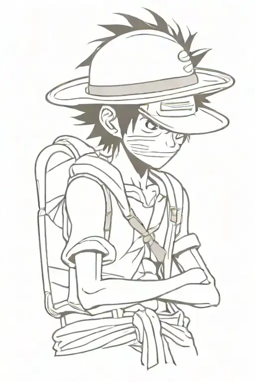 monkey d luffy tattoo design idea