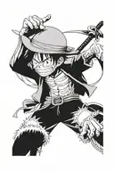 monkey d luffy tattoo design idea