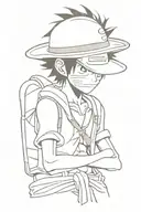 monkey d luffy tattoo design idea