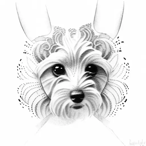 cockapoo tattoo design idea