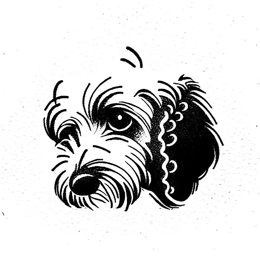 cockapoo tattoo design idea