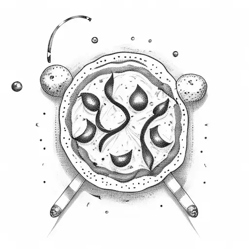 pizza peperoni  tattoo design idea