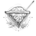 pizza peperoni  tattoo design idea