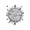 pizza peperoni  tattoo design idea