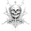 skeleton jester  tattoo design idea