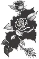 rose that says rest in peace david on it tattoo design idea