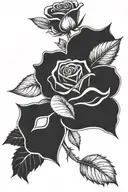 rose that says rest in peace david on it tattoo design idea