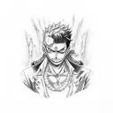 jojos and one piece  tattoo design idea