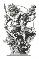 zeus y poseidon tattoo design idea