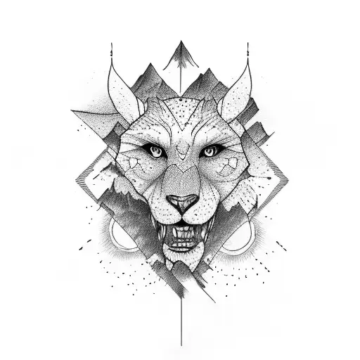 "you live with the scars you choose" with mountains tattoo design idea