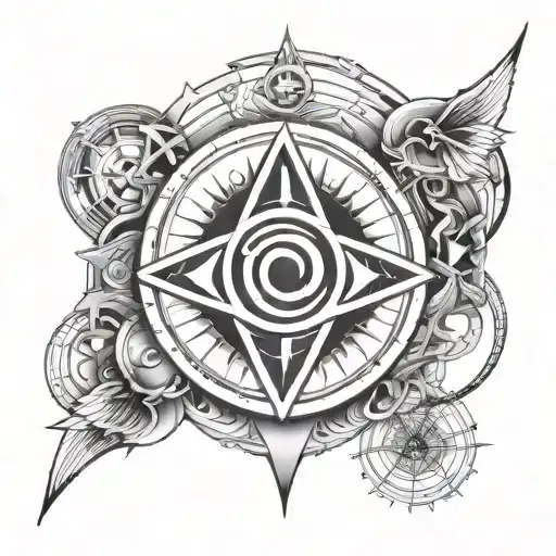 tomorrowland symbol surrounded tattoo design idea