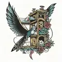 bunk bed tattoo design idea