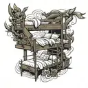 bunk bed tattoo design idea