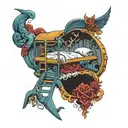 bunk bed tattoo design idea