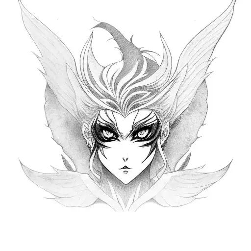 Morrigan Aensland anime tattoo design idea