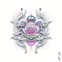 pink clouds tattoo design idea